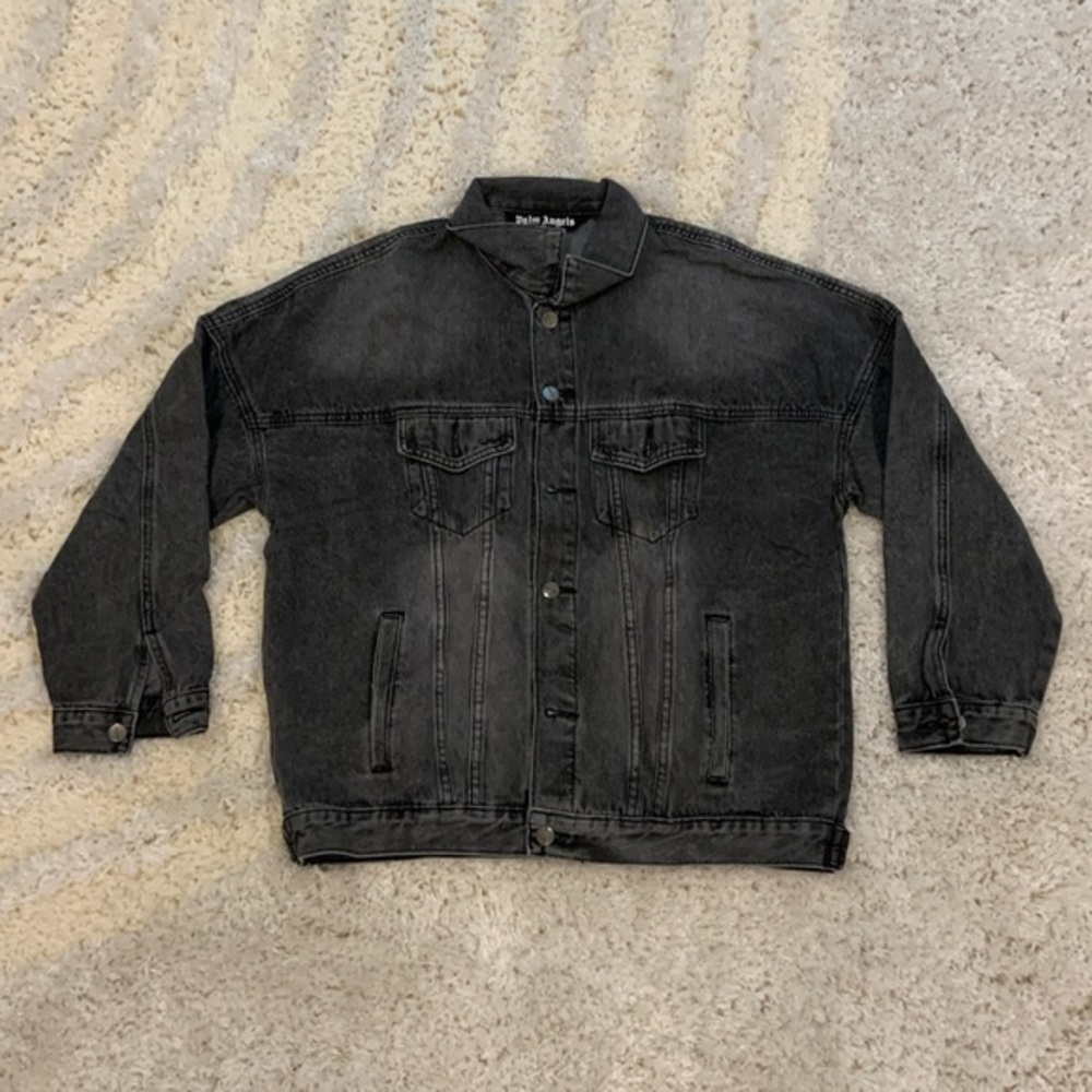 Palm Angels Classic Back Logo Denim Jean Jacket for Men size Large